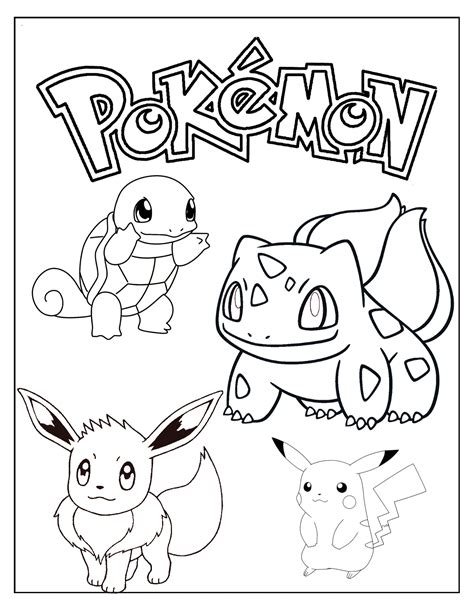 coloring pages of pokemon|Pokemon Coloring pages for kids (Free PDF printables)